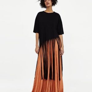 Zara T Shirt with long fringe